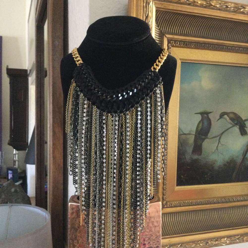 ABS ALLEN B SCHWARTZ MULTI CHAIN STATEMENT NECKLACE NWT